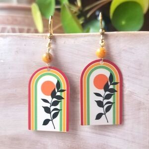 Handmade Boho Earrings - Stainless Steel and Brass - NEW